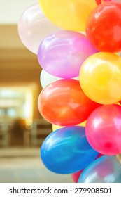 Colorful balloons in children's party