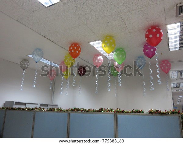 Colorful Balloons Decoration Office Christmas New Stock