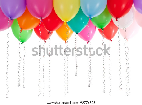 Colorful Balloons Isolated On White Background Stock Photo (Edit Now