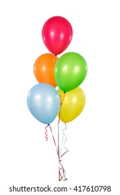 Colorful Balloons in isolated White Background