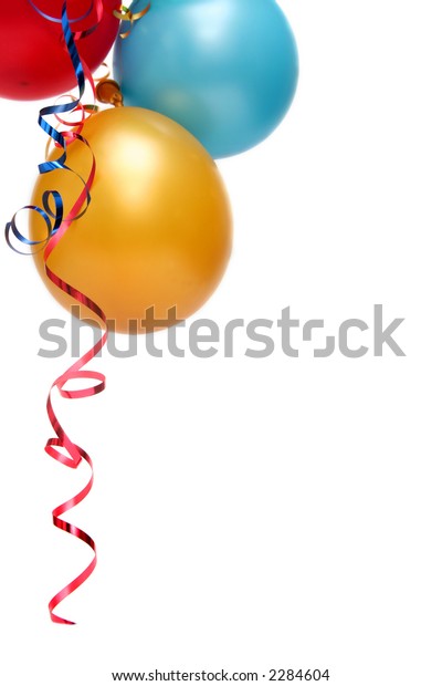 Colorful Balloons On White Background Stock Photo (Edit Now) 2284604