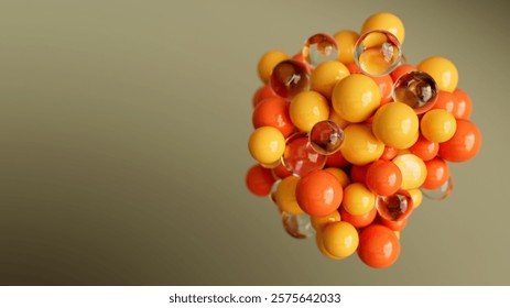 colorful balls 3d simulation background