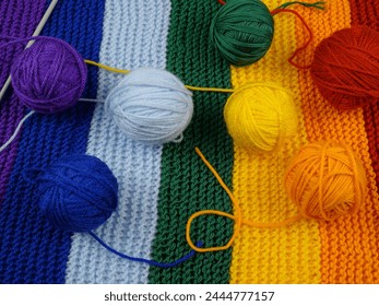 Colorful knitting  colors