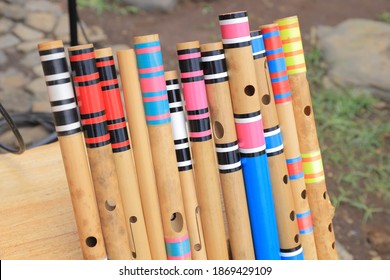 Colorful Bamboo Flute, Handmade Wooden Musical Instrument