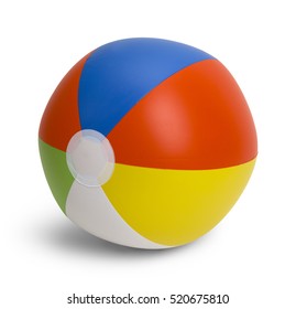 Colorful Beach Ball Isolated On White Stock Photo (Edit Now) 520675810