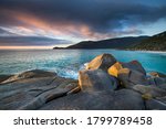 Colorful beach scene of Little Waterloo Bay, Wilson