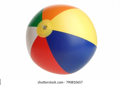 Colorful Beachball : Simple Isolated Objects On White Background