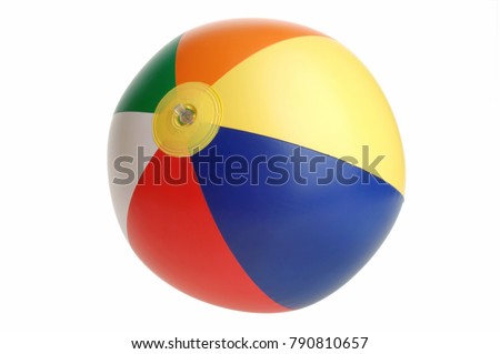 Colorful Beachball : Simple Isolated Objects on White Background