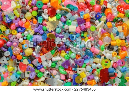 Colorful Bead Background Cut Out on White.