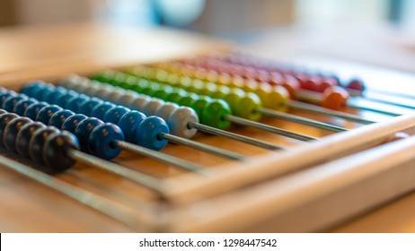 Colorful Beads Abacus For Basic Counting Maths
