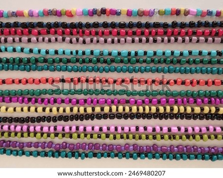 Colorful Beads Background. Background pattern of multicolor beads.Palette of colors beads.