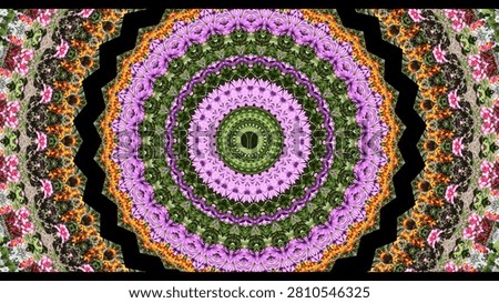 Colorful, beautiful patterns move rhythmically and pulsating