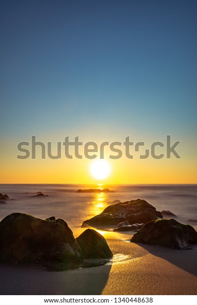 Colorful Beautiful Sunset Wallpaper Mobile Phone Stock Photo Edit