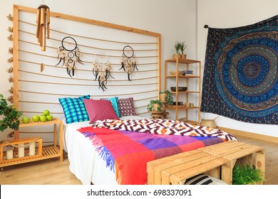 Colorful Bedroom Designed In Ethnic Ethereal Style