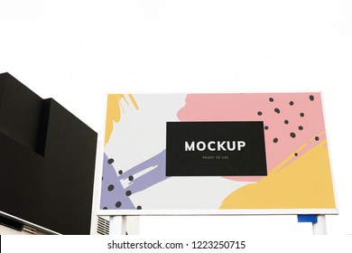 Colorful billboard mockup design