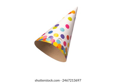 Colorful birthday cap isolated on white background - Powered by Shutterstock