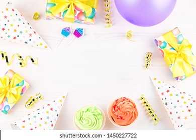 Colorful Cupcake Party Background Stock Photo (Edit Now) 432187033