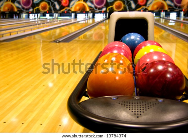 Colorful Bowling Balls Stock Photo (Edit Now) 13784374