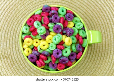 Colorful Breakfast Cereals