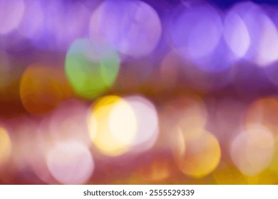 Colorful bright bokeh background. Festive texture with blurred tinsel. Christmas background. - Powered by Shutterstock