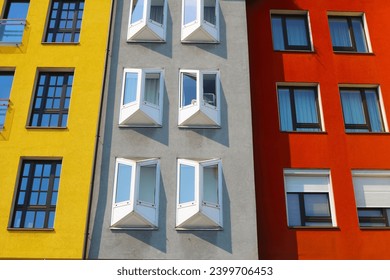 Colorful building on Mikulasska street, Bratislava, Slovakia