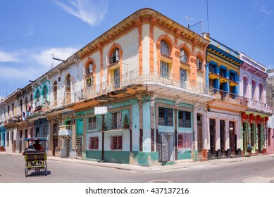 Colorful Buildings In Havana, Cuba