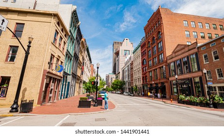 Colorful Buildings Louisville Main Street Louisville Stock Photo ...