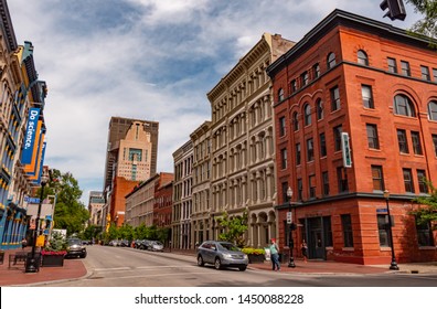 Colorful Buildings At Louisville Main Street - LOUISVILLE, KENTUCKY - JUNE 14, 2019