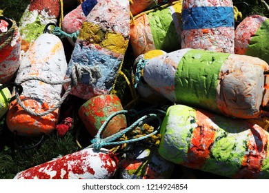 Colorful Buoys At The Brimfield Flea Market, MA