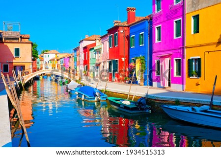 Colorful Burano Island near Venice, Italy 