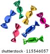 candy wrappers isolated