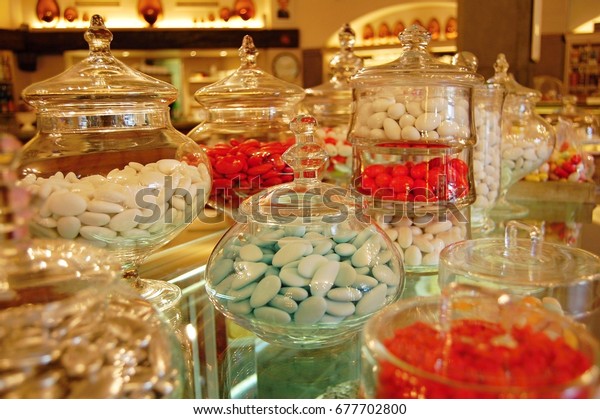Colorful Candies Decorative Glass Jars Candy Stock Photo Edit Now
