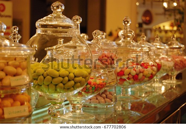 Colorful Candies Decorative Glass Jars Candy Stock Photo Edit Now