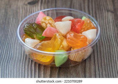 Colorful Candies In A Glass Bowl , Hard Candy .