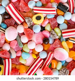 colorful candies and jellies as background - Shutterstock ID 280154789