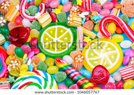 Similar – Image, Stock Photo Colorful lollipops and candies