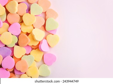 Colorful candy hearts 