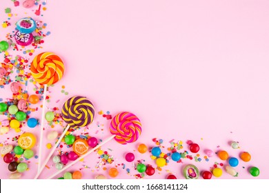 A Lot Of Colorful Candy, Lollipops