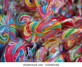 Colorful Candy Sugar Sculpture On Market.