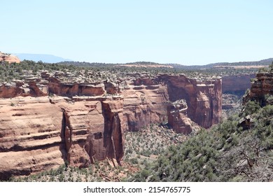 Colorful Canyon Walls In The Desert Plateau