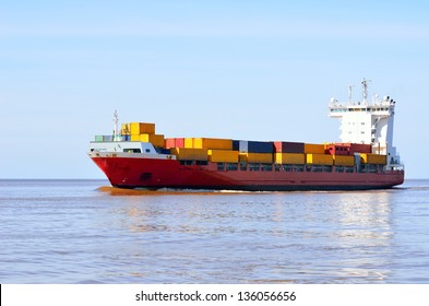 Colorful Cargo Container Ship Sailing Stock Photo 136056656 | Shutterstock