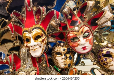 Colorful carnival masks in Venice, Italy