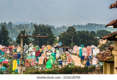 Colorful cemetery of Chichicastenango. Guatemala. High quality photo