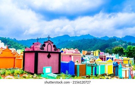 Colorful cemetery of Chichicastenango. Guatemala. High quality photo