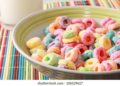 Colorful Cereal In A Bowl