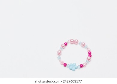 colorful children's bracelet isolated on white background