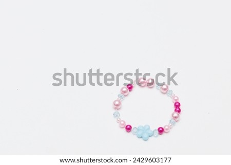 colorful children's bracelet isolated on white background