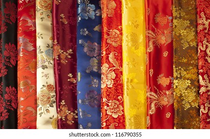 Colorful Chinese Silk Samples