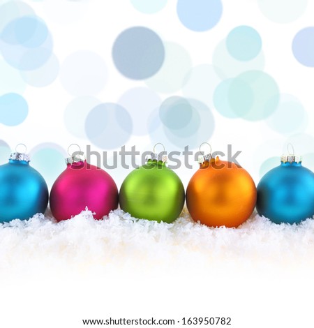 Similar – Image, Stock Photo Green Christmas balls and one red ball. Christmas decorations