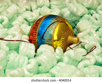 Colorful Christmas Decoration Ball Stored In Packing Material